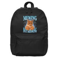 Funny Cat Meme Mewing Looksmax Meowing Cat Trend 16 in Basic Backpack