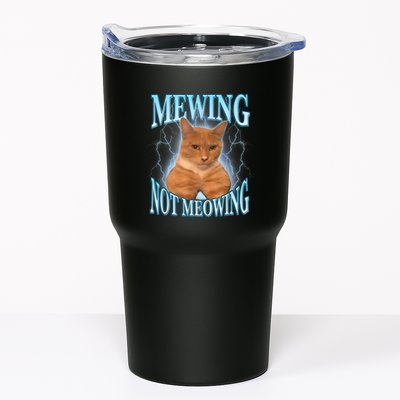Funny Cat Meme Mewing Looksmax Meowing Cat Trend Tumbler