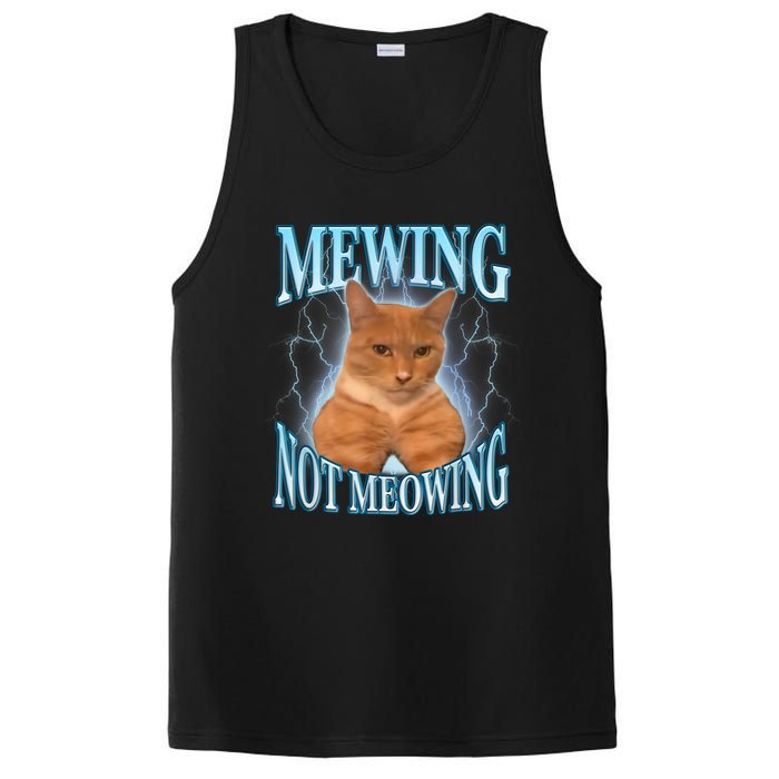 Funny Cat Meme Mewing Looksmax Meowing Cat Trend PosiCharge Competitor Tank