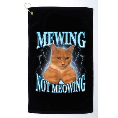 Funny Cat Meme Mewing Looksmax Meowing Cat Trend Golf Towel