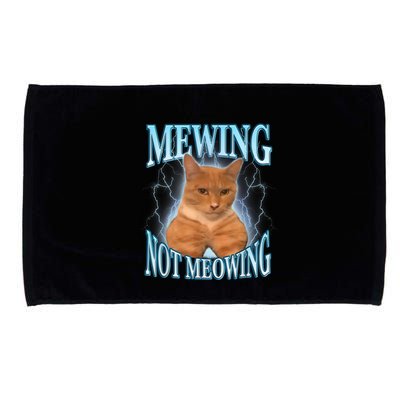 Funny Cat Meme Mewing Looksmax Meowing Cat Trend Microfiber Hand Towel