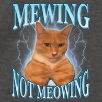 Funny Cat Meme Mewing Looksmax Meowing Cat Trend Vector Backpack