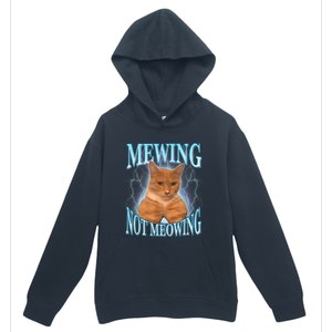 Funny Cat Meme Mewing Looksmax Meowing Cat Trend Urban Pullover Hoodie