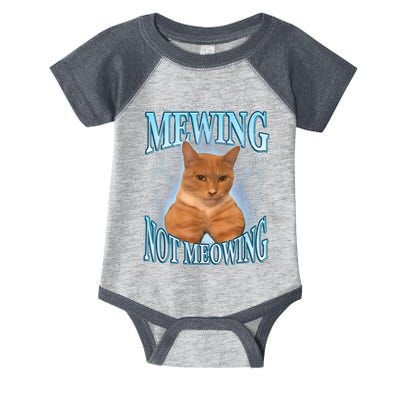 Funny Cat Meme Mewing Looksmax Meowing Cat Trend Infant Baby Jersey Bodysuit