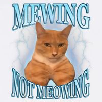 Funny Cat Meme Mewing Looksmax Meowing Cat Trend Garment-Dyed Sweatshirt