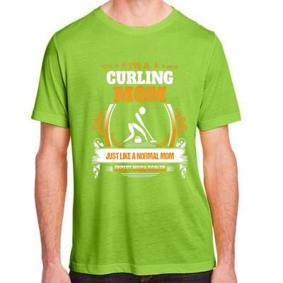 Funny Curling Mom Gift For Mom Adult ChromaSoft Performance T-Shirt