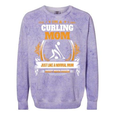 Funny Curling Mom Gift For Mom Colorblast Crewneck Sweatshirt