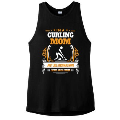 Funny Curling Mom Gift For Mom Ladies PosiCharge Tri-Blend Wicking Tank