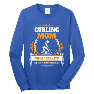 Funny Curling Mom Gift For Mom Tall Long Sleeve T-Shirt