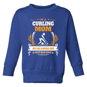 Funny Curling Mom Gift For Mom Toddler Sweatshirt