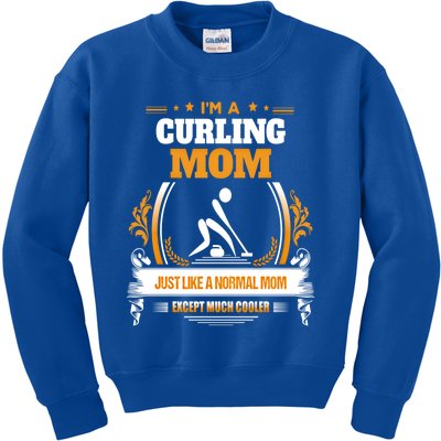 Funny Curling Mom Gift For Mom Kids Sweatshirt