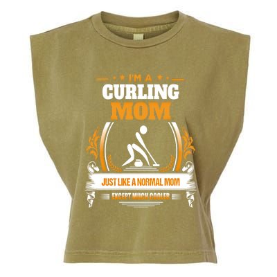 Funny Curling Mom Gift For Mom Garment-Dyed Women's Muscle Tee