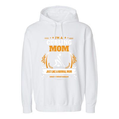 Funny Curling Mom Gift For Mom Garment-Dyed Fleece Hoodie