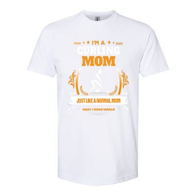 Funny Curling Mom Gift For Mom Softstyle CVC T-Shirt