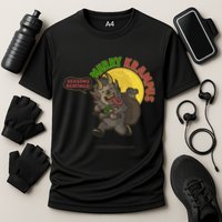 Funny Creepy Merry Krampus Seasons Beatings Cooling Performance Crew T-Shirt