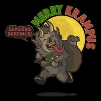 Funny Creepy Merry Krampus Seasons Beatings City Backpack