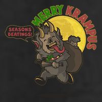 Funny Creepy Merry Krampus Seasons Beatings Hat