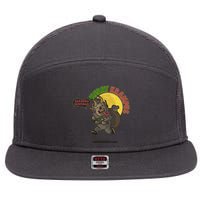 Funny Creepy Merry Krampus Seasons Beatings 7 Panel Mesh Trucker Snapback Hat