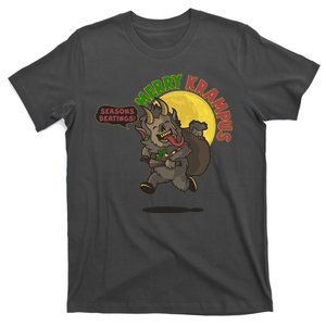 Funny Creepy Merry Krampus Seasons Beatings T-Shirt