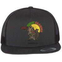 Funny Creepy Merry Krampus Seasons Beatings Flat Bill Trucker Hat