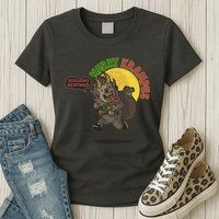 Funny Creepy Merry Krampus Seasons Beatings Womens T-Shirt