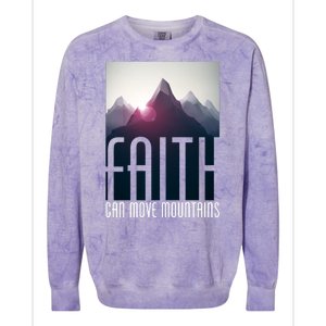 Faith Can Move Mountains Colorblast Crewneck Sweatshirt