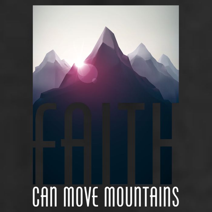 Faith Can Move Mountains 7 Panel Mesh Trucker Snapback Hat