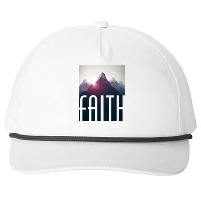 Faith Can Move Mountains Snapback Five-Panel Rope Hat