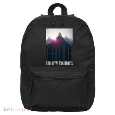 Faith Can Move Mountains 16 in Basic Backpack
