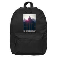Faith Can Move Mountains 16 in Basic Backpack