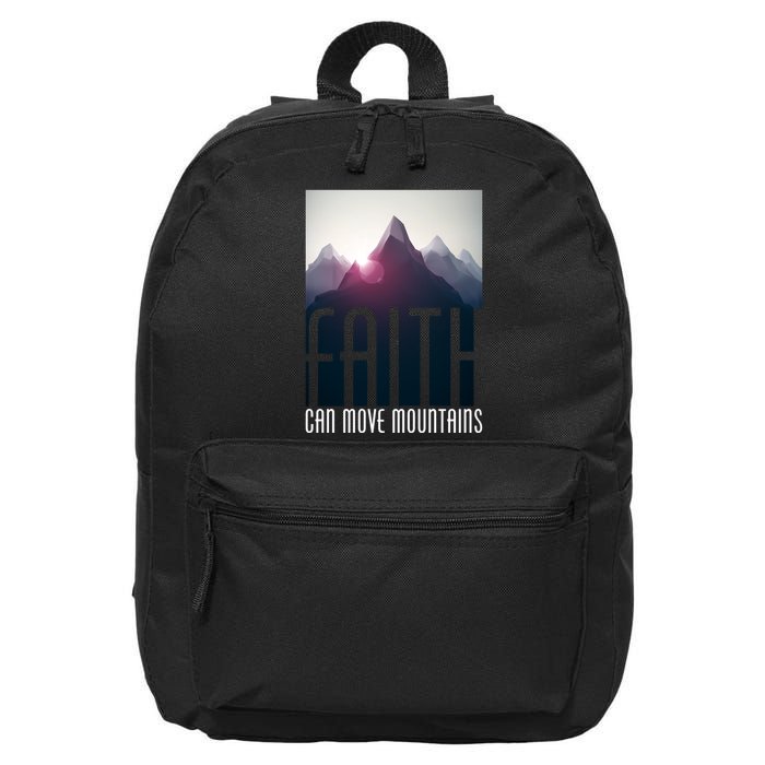 Faith Can Move Mountains 16 in Basic Backpack