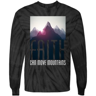 Faith Can Move Mountains Tie-Dye Long Sleeve Shirt