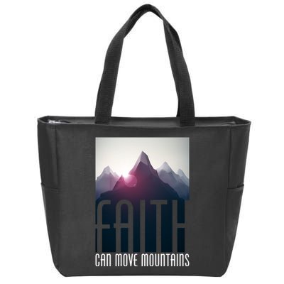 Faith Can Move Mountains Zip Tote Bag