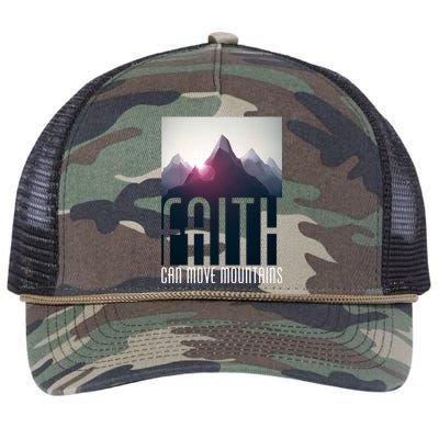 Faith Can Move Mountains Retro Rope Trucker Hat Cap