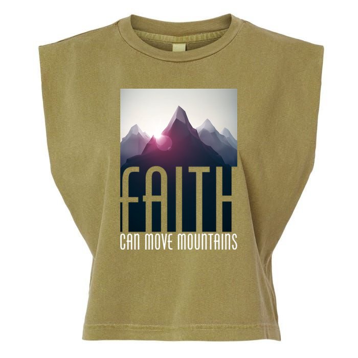 Faith Can Move Mountains Garment-Dyed Women's Muscle Tee