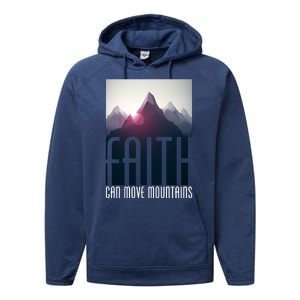 Faith Can Move Mountains Performance Fleece Hoodie