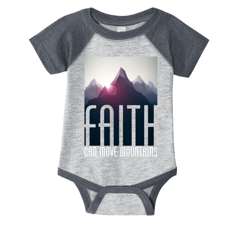 Faith Can Move Mountains Infant Baby Jersey Bodysuit