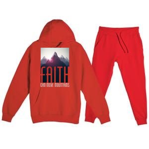 Faith Can Move Mountains Premium Hooded Sweatsuit Set