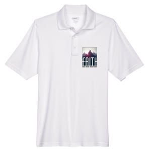 Faith Can Move Mountains Men's Origin Performance Pique Polo