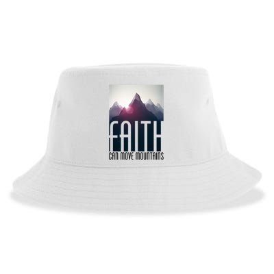Faith Can Move Mountains Sustainable Bucket Hat