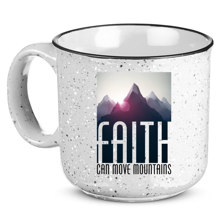 Faith Can Move Mountains 15oz Campfire Ceramic Mug