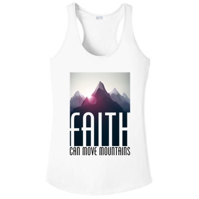 Faith Can Move Mountains Ladies PosiCharge Competitor Racerback Tank