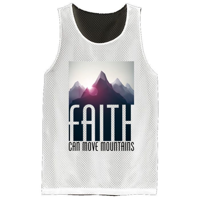Faith Can Move Mountains Mesh Reversible Basketball Jersey Tank