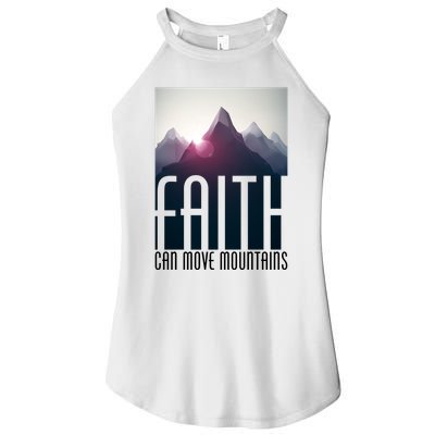 Faith Can Move Mountains Women's Perfect Tri Rocker Tank