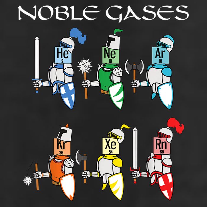 Funny Chemistry Medieval Science Noble Gases Knight 11oz C Handle Ceramic Mug
