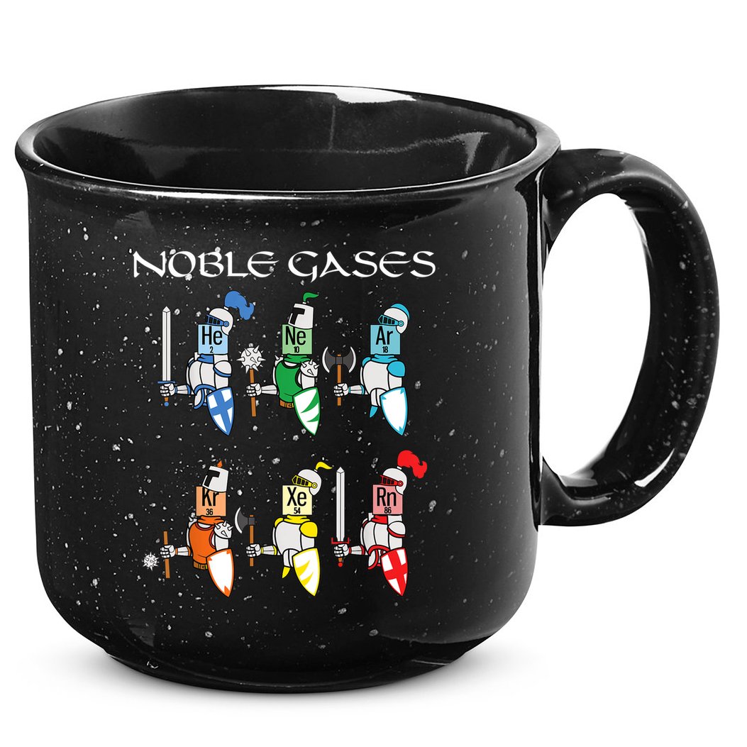 Funny Chemistry Medieval Science Noble Gases Knight 15oz Campfire Ceramic Mug