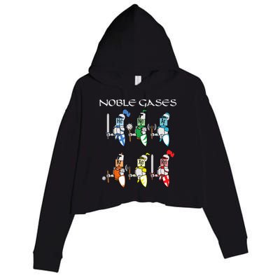Funny Chemistry Medieval Science Noble Gases Knight Crop Fleece Hoodie