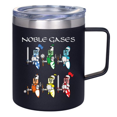 Funny Chemistry Medieval Science Noble Gases Knight 12oz Stainless Steel Coffee Mug