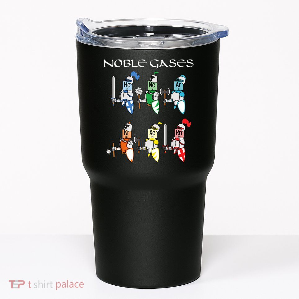 Funny Chemistry Medieval Science Noble Gases Knight Tumbler