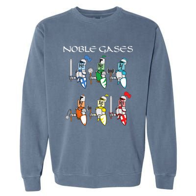 Funny Chemistry Medieval Science Noble Gases Knight Garment-Dyed Sweatshirt